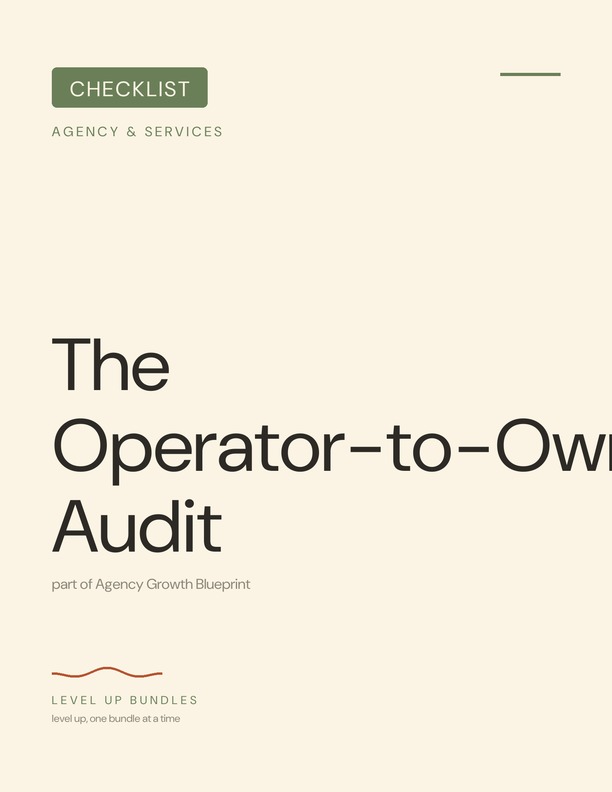 The Operator-to-Owner Audit