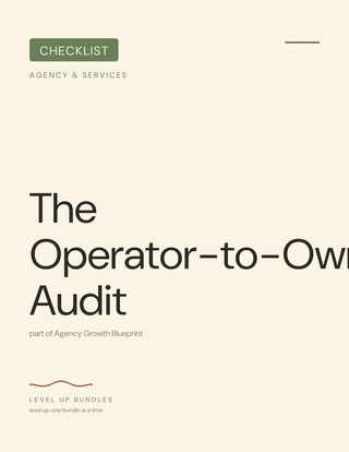 The Operator-to-Owner Audit