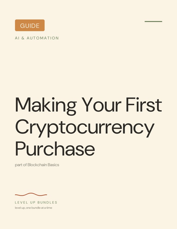 Making Your First Cryptocurrency Purchase