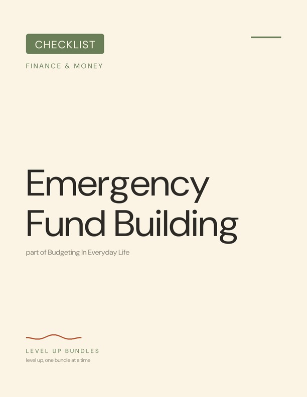Emergency Fund Building