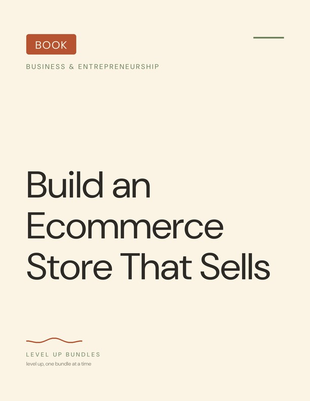 Build an Ecommerce Store That Sells