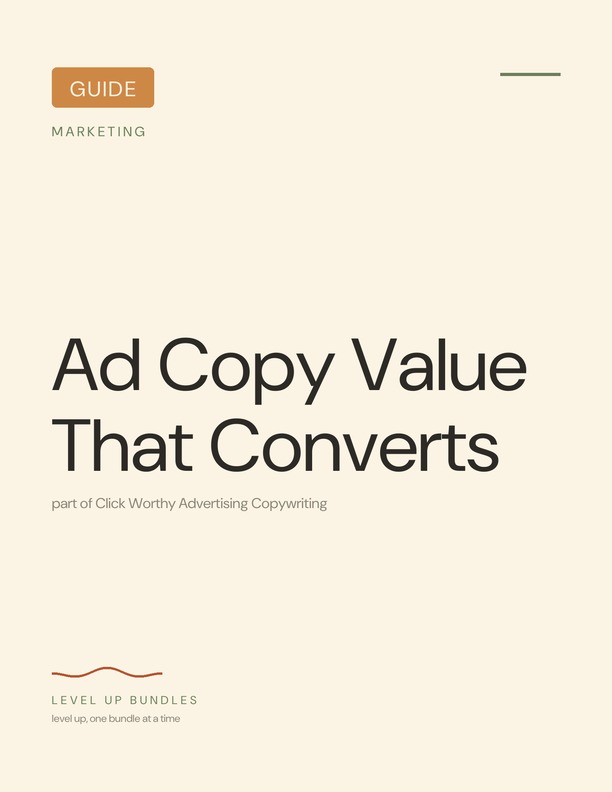 Ad Copy Value That Converts