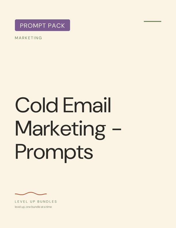 Cold Email Marketing - Prompts