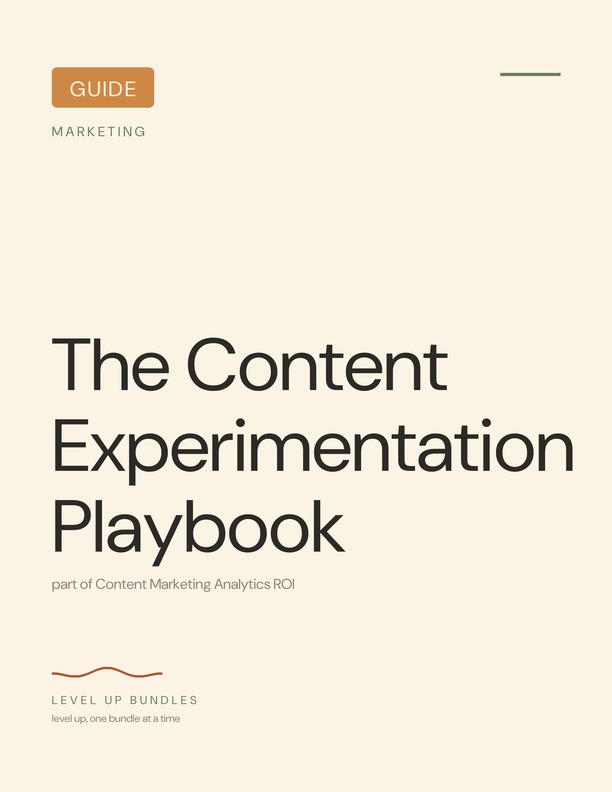 The Content Experimentation Playbook
