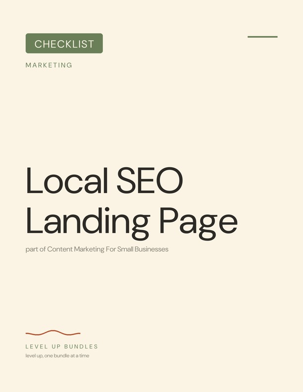 Local SEO Landing Page