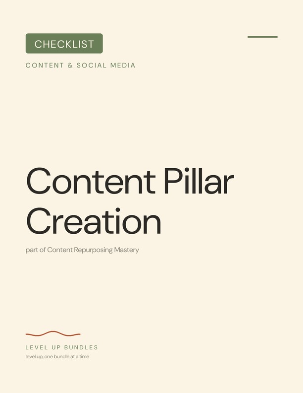Content Pillar Creation
