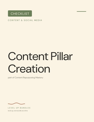 Content Pillar Creation