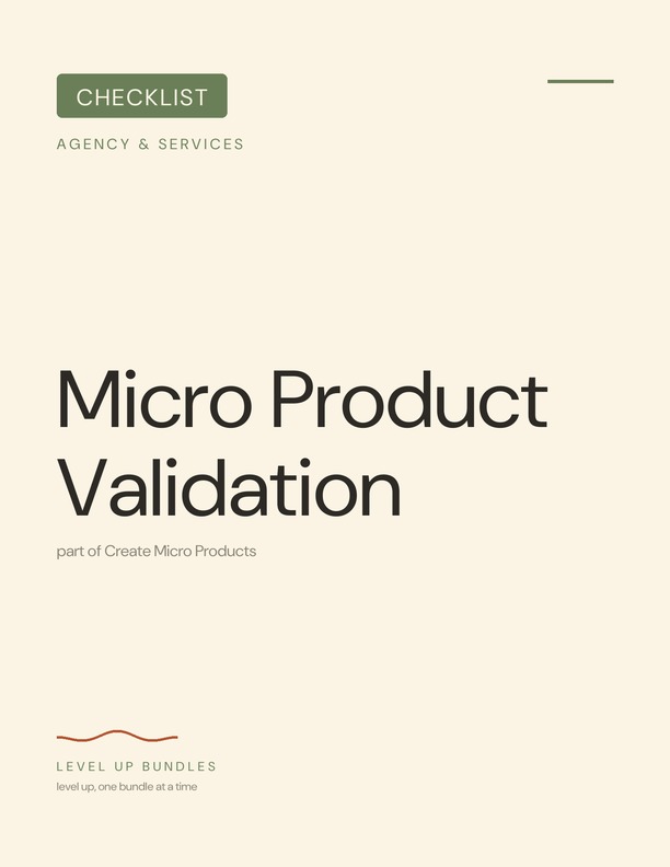 Micro Product Validation