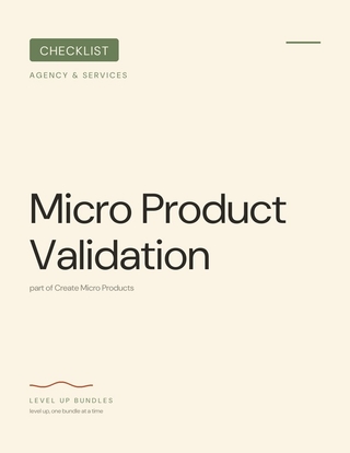 Micro Product Validation