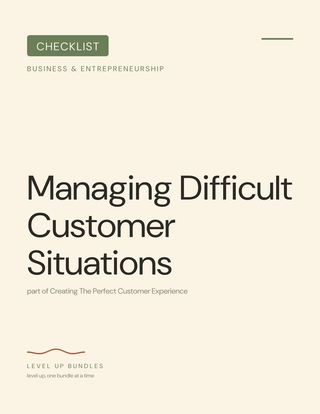 Managing Difficult Customer Situations