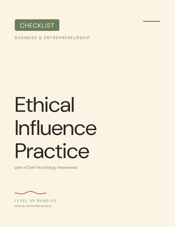 Ethical Influence Practice
