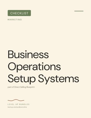 Business Operations Setup Systems