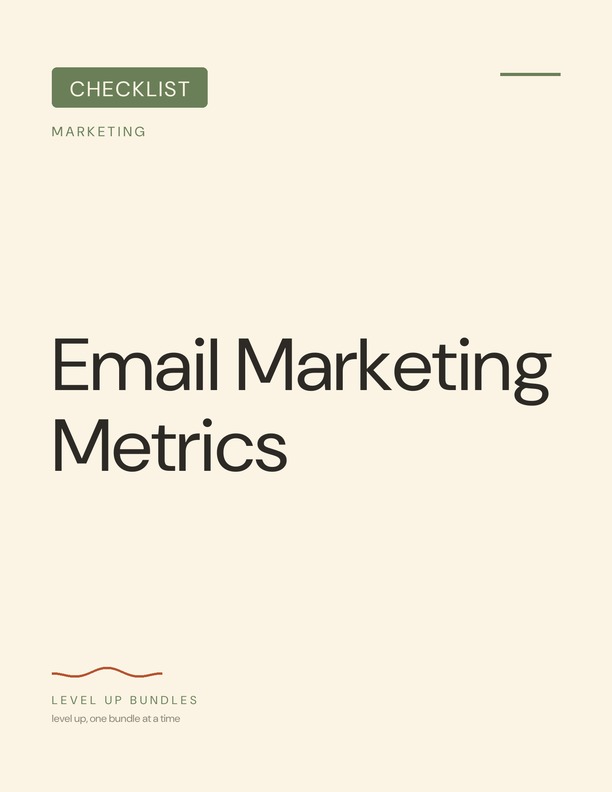 Email Marketing Metrics - Checklist