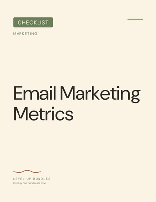 Email Marketing Metrics - Checklist