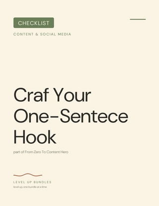 Craft Your One-Sentence Hook