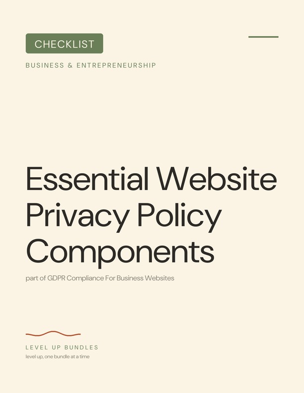 Essential Website Privacy Policy Components