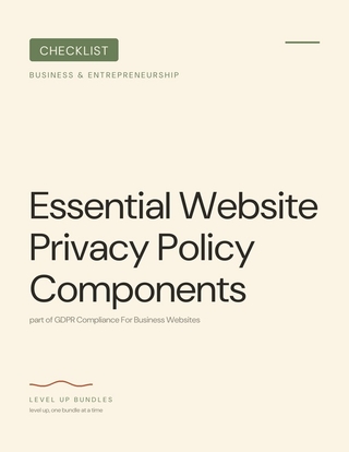 Essential Website Privacy Policy Components