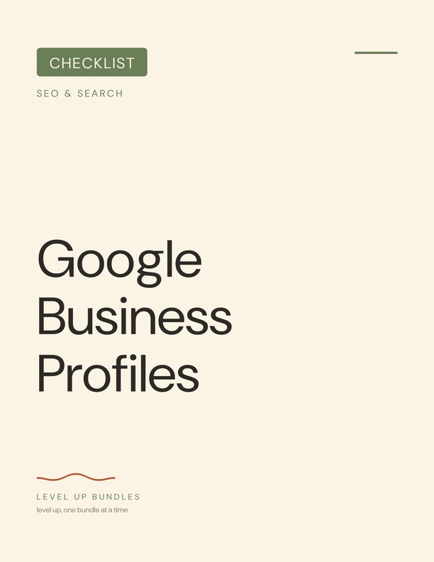 Google Business Profiles - Checklist