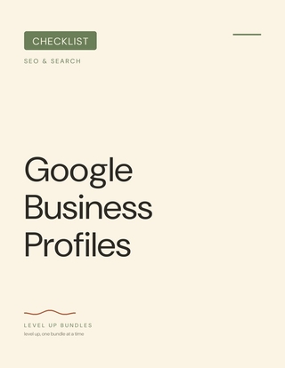 Google Business Profiles - Checklist