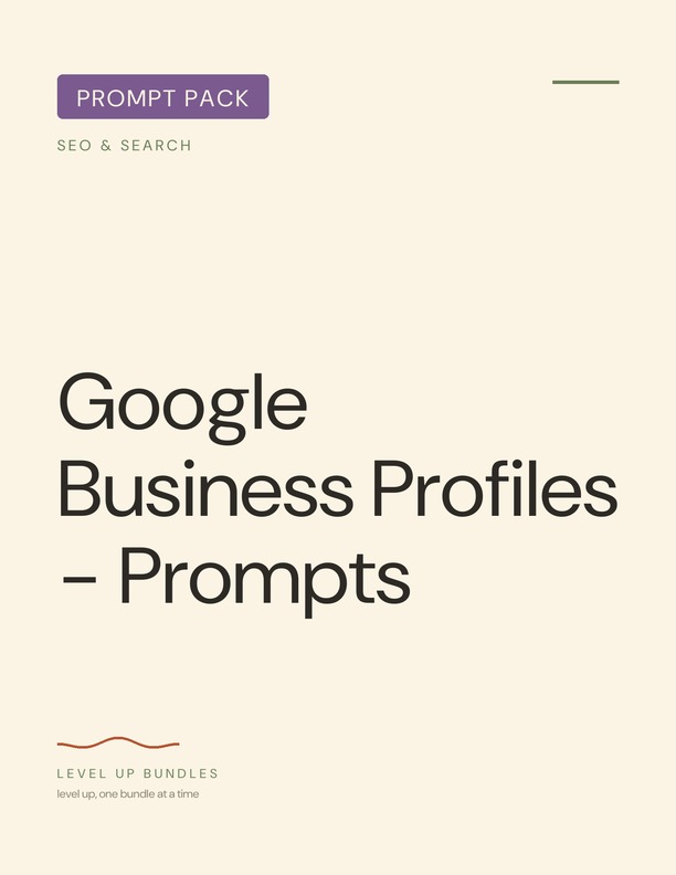 Google Business Profiles - Prompts