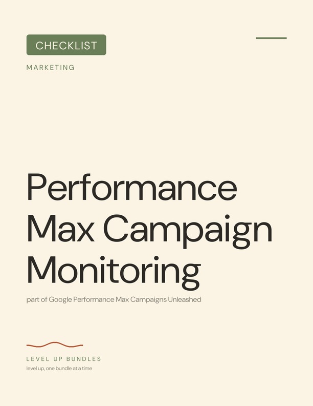 Performance Max Campaign Monitoring