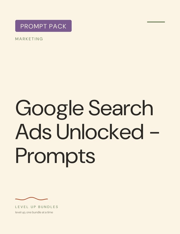 Google Search Ads Unlocked - Prompts
