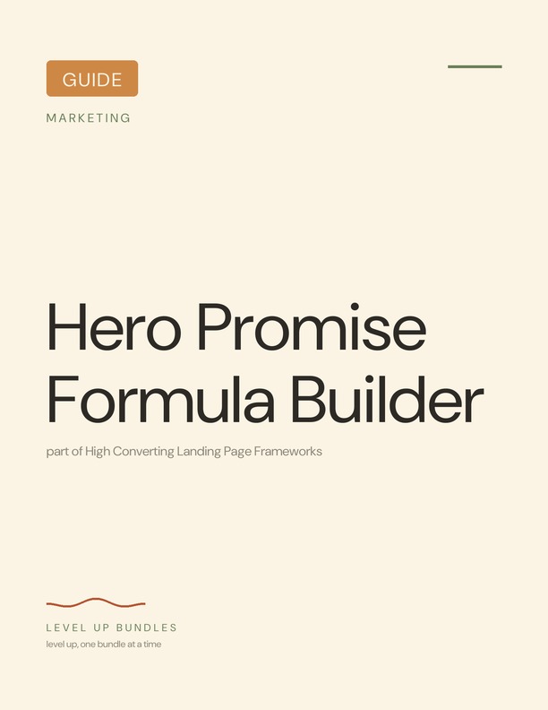 Hero Promise Formula Builder