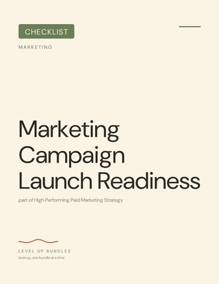 Marketing Campaign Launch Readiness