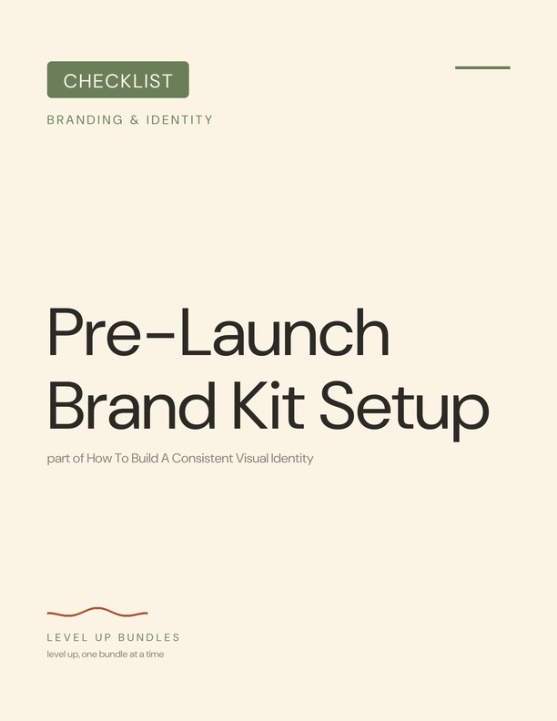 Pre-Launch Brand Kit Setup