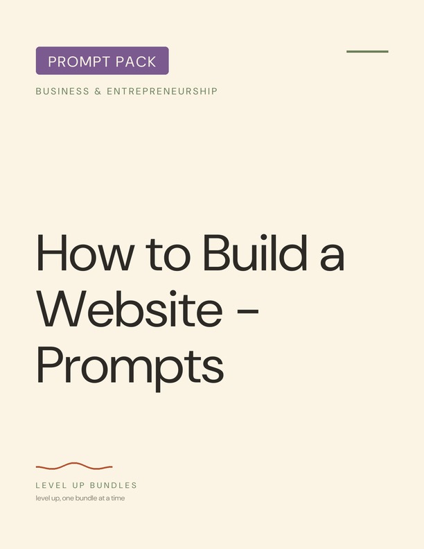How to Build a Website - Prompts