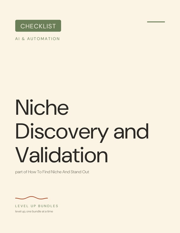 Niche Discovery and Validation
