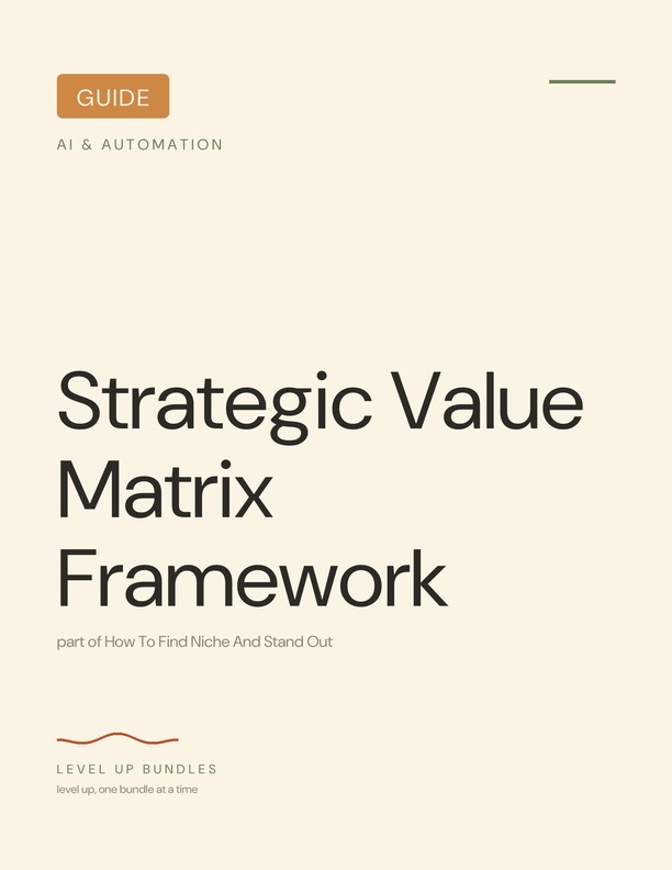 Strategic Value Matrix Framework