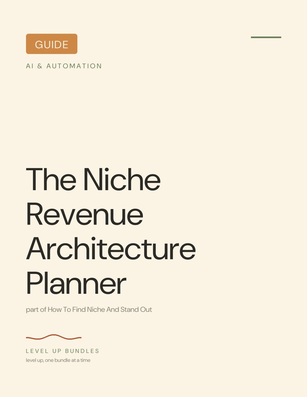 The Niche Revenue Architecture Planner