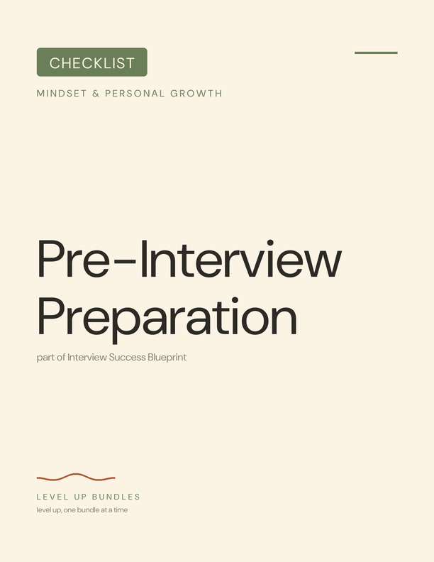 Pre-Interview Preparation