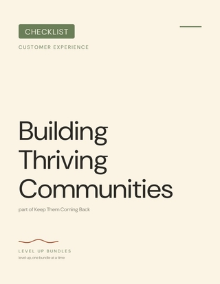 Building Thriving Communities