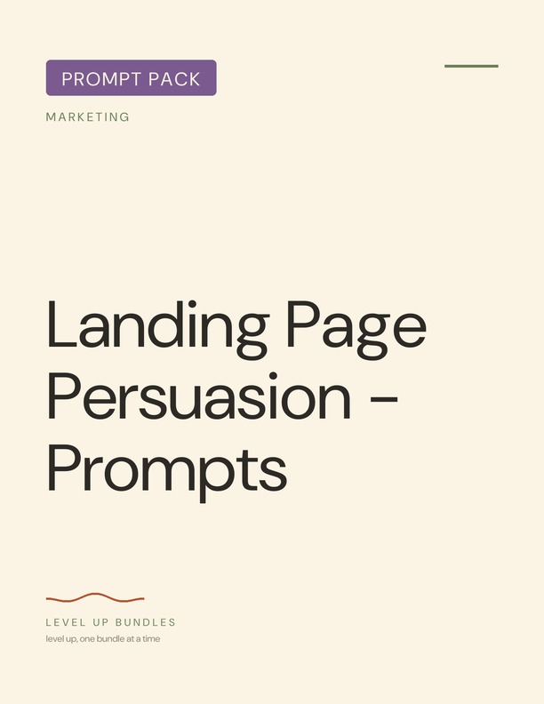 Landing Page Persuasion - Prompts
