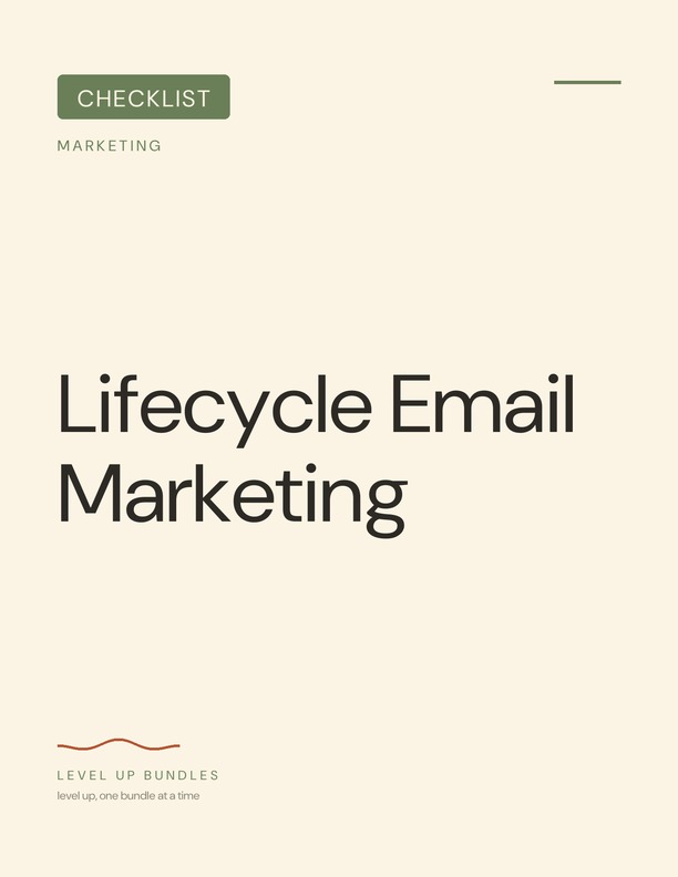Lifecycle Email Marketing - Checklist