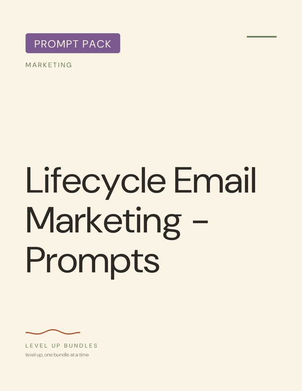 Lifecycle Email Marketing - Prompts