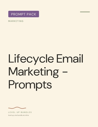 Lifecycle Email Marketing - Prompts