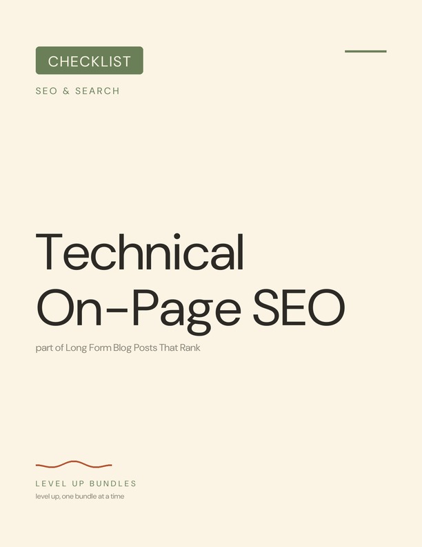 Technical On-Page SEO