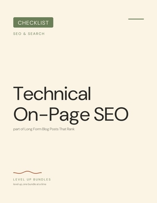 Technical On-Page SEO