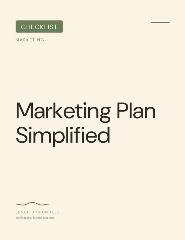 Marketing Plan Simplified - Checklist