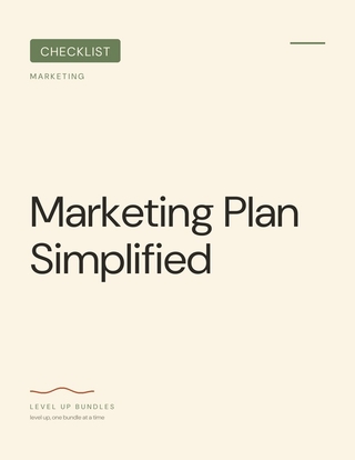 Marketing Plan Simplified - Checklist