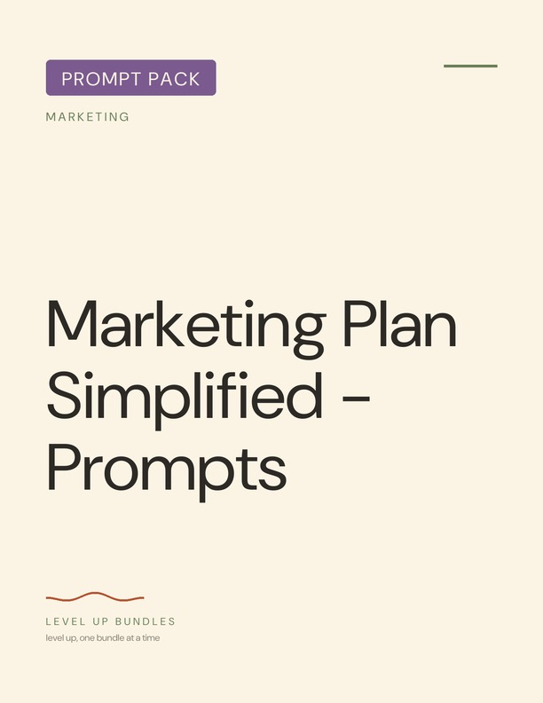 Marketing Plan Simplified - Prompts