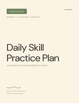 Daily Skill Practice Plan