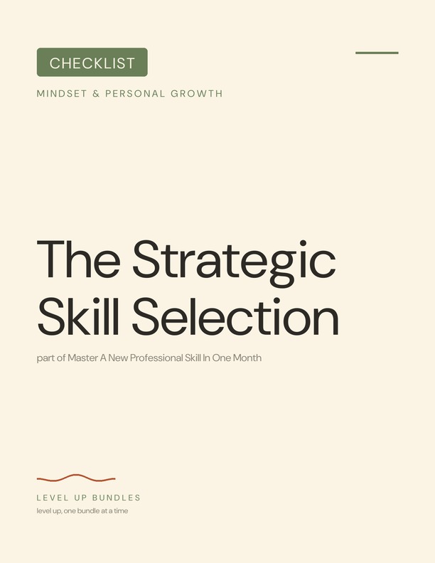 The Strategic Skill Selection