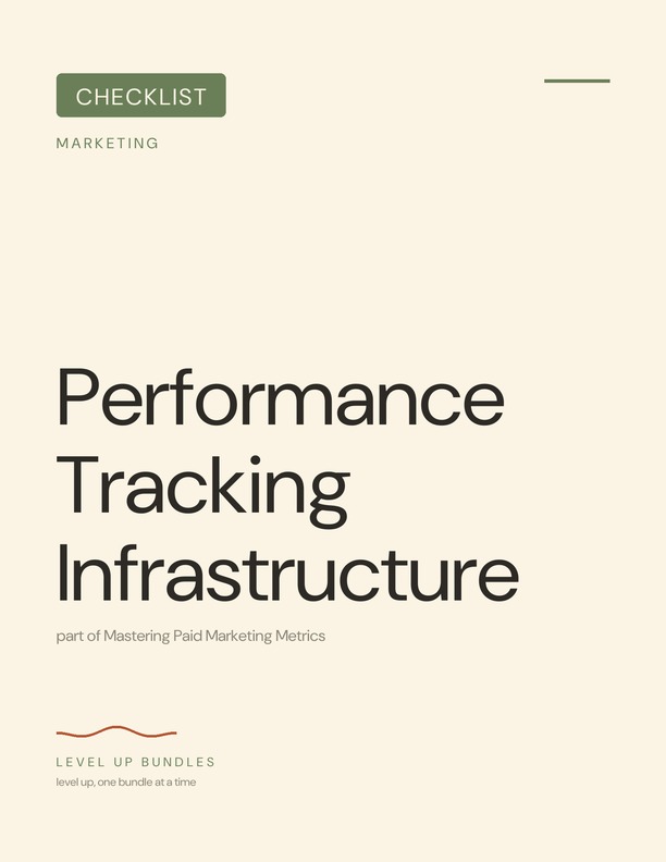 Performance Tracking Infrastructure
