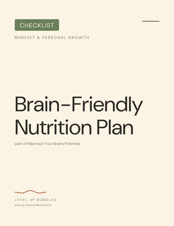Brain-Friendly Nutrition Plan