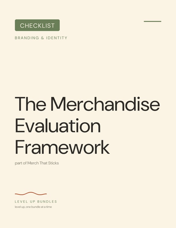 The Merchandise Evaluation Framework