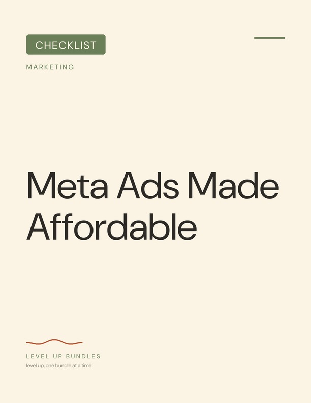 Meta Ads Made Affordable - Checklist